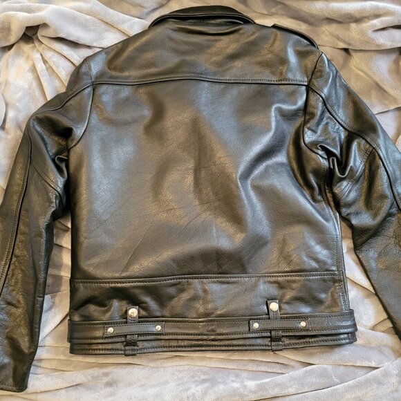 Straight to hell Commando Motocycle Leather Jacket Mens size 42 BRAND NEW - Picture 2 of 3